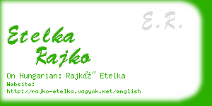 etelka rajko business card